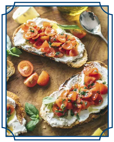 Brusquetta com creme
